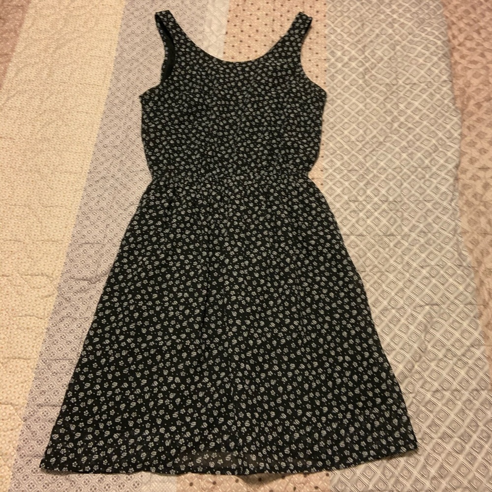 Divided by H&M Black with White Design Tank Dress